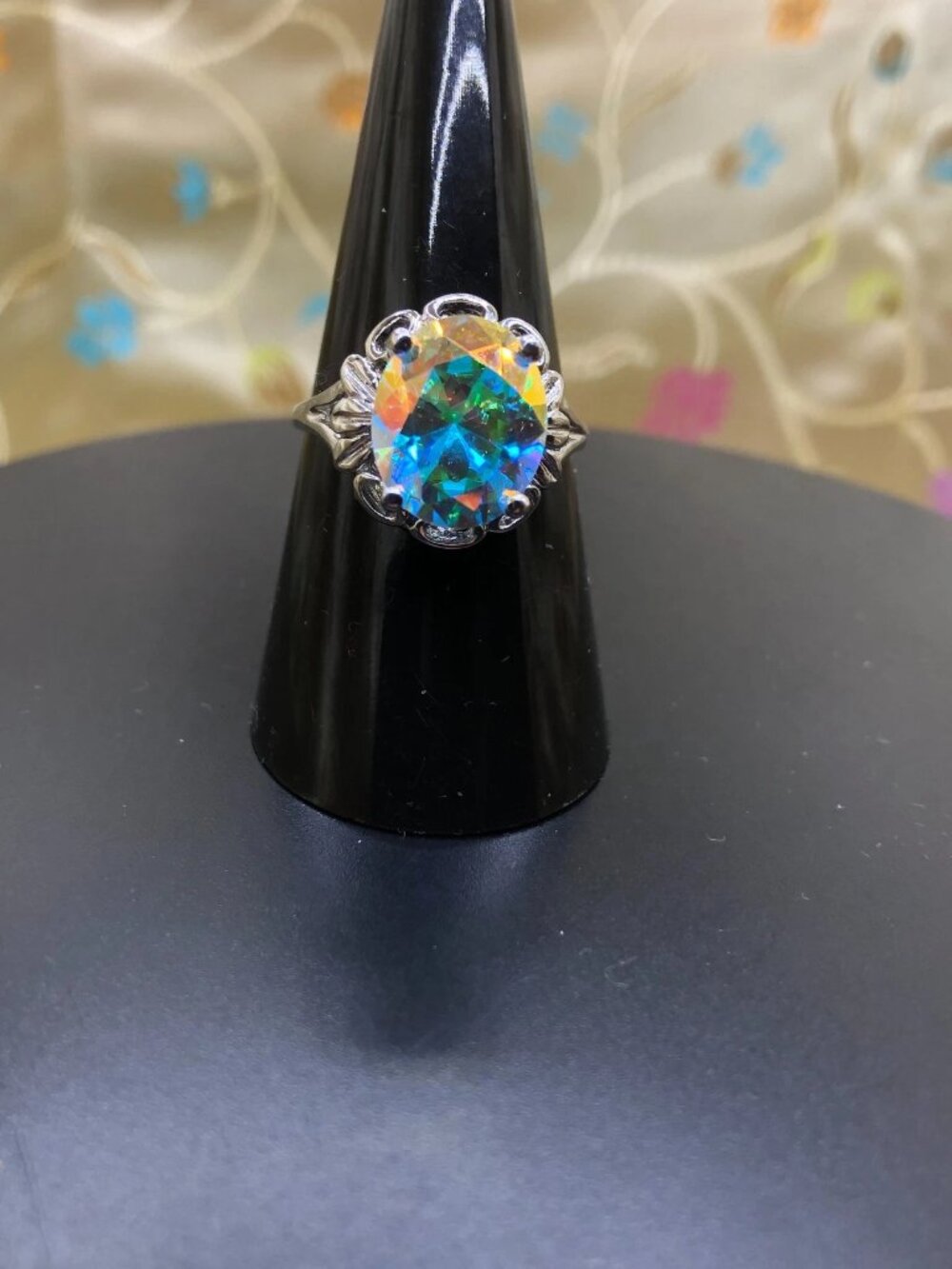 GORGEOUS Mystic Topaz Ring Women, FLASHLIGHT!! Sterling, True 8.5 - Picture 12 of 12
